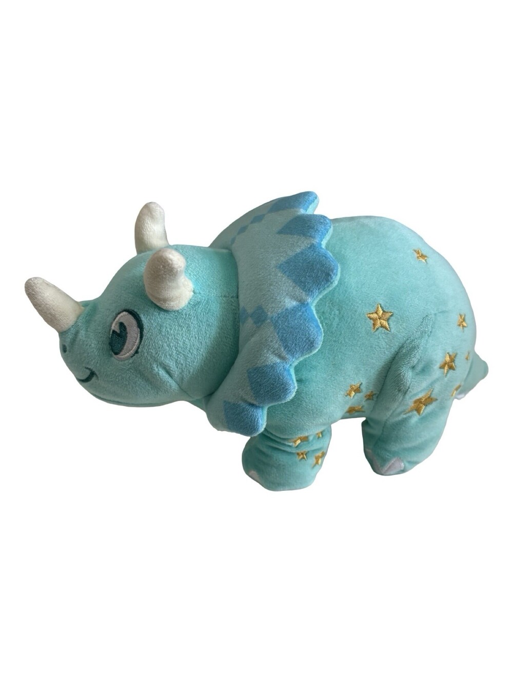 Disney Parks Animal Kingdom Dinosaur Plush Stuffed Animal Teal Triceratops